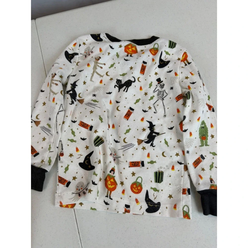 Rifle Paper Co Pottery Barn Kids Halloween Pajama Set Cream Black Witches Cats